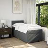 vidaXL Boxspringbett mit Matratze Dunkelgrau Stoff 3286856 Bild 3