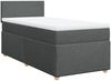 vidaXL Boxspringbett mit Matratze Dunkelgrau Stoff 3286856 Bild 2