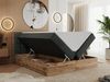 Boxspringbett mit Kopfteil und Topper, Polsterbett - ALBERO 1 - 120 x 200 cm - Dunkelgrau Stoff - H3 Bild 3