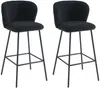 Vente-unique - SENORASE Barhocker Stoff Schwarz - B 54 cm x H 97 cm x L 50 cm Bild 2