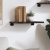 vidaXL Wandregal Dunkelbraun 40x30x2 cm Massivholz Eiche Behandelt 363746 Bild 3