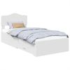 vidaXL Bettrahmen mit Kopfteil Weiß 90 x 190 cm Holzwerkstoff 3413247 Bild 2