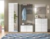 Garderobenschrank / Schuhschrank Rumba in weiß Hochglanz und grau Bild 4
