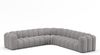 Micadoni symmetrisches Ecksofa Lupine 5-Sitzer Chenille Eden Hellgrau Bild 2