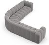 Micadoni symmetrisches Ecksofa Lupine 5-Sitzer Chenille Eden Hellgrau Bild 3
