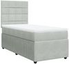 vidaXL Boxspringbett mit Matratze Hellgrau 90x190 cm Samt 3294514 Bild 3