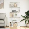 vidaXL Raumteiler Bücherregal 5-stufig Weiß 70x24x161 cm Holzwerkstoff 858093 Bild 3