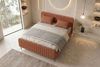 Boxspringbett Aurelio - Boucle-Stoff - terracotta - 180x200 cm Bild 5