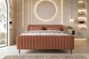 Boxspringbett Aurelio - Boucle-Stoff - terracotta - 180x200 cm Bild 3