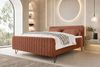 Boxspringbett Aurelio - Boucle-Stoff - terracotta - 180x200 cm Bild 2