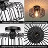 Jibenhome LED Deckenleuchte Vintage Deckenleuchte Küche Industrial Hängeleuchte mit Glühbirne, Hängeleuchte aus Metall für Wohnzimmer Büro Küche Balkon Bild 4
