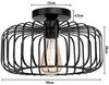 Jibenhome LED Deckenleuchte Vintage Deckenleuchte Küche Industrial Hängeleuchte mit Glühbirne, Hängeleuchte aus Metall für Wohnzimmer Büro Küche Balkon Bild 3