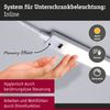 LED Unterschrankleuchte Inline Erweiterungsset 3000K dimmbar 2x4W 350x26mm 2x350lm 24V Chrom matt Bild 4