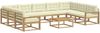 vidaXL Outdoor-Sofagarnitur mit Kissen 10 pcs Weiß und Creme 3387074 Bild 2