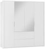 Kleiderschrank Amiuk 208, mit Frontspiegel, Farbe: Weiß Bild 4