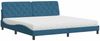 vidaXL Bett mit Matratze Blau 200x200 cm Samt 3208680 Bild 2