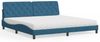 vidaXL Bett mit Matratze Blau 200x200 cm Samt 3208680 Bild 1