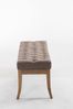 CLP Sitzbank Ramses Stoff antik-hell mit hochwertiger Polsterung,taupe 120 cm Bild 5