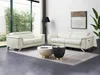 Vente-unique - BREYT Couchgarnitur Leder Weiß - B 108 cm x H 77 cm x L 170 cm220 cm Bild 3