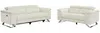 Vente-unique - BREYT Couchgarnitur Leder Weiß - B 108 cm x H 77 cm x L 170 cm220 cm Bild 2