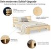 Holzbett mit 2 Federkernmatratzen 180x200 Jugendbett Doppelbett Bett Holzbettrahmen Natur Massiv Holz Lattenrost Bild 4