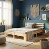 Holzbett mit 2 Federkernmatratzen 180x200 Jugendbett Doppelbett Bett Holzbettrahmen Natur Massiv Holz Lattenrost Bild 2