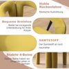 LVHOM Armlehnstuhl M-Form Freizeitstuhl, Bürostuhl, Polsterstuhl, Besucherstuhl, runde Sessel mit breiter Polsterung, flauschiger Stoffstuhl, 2 St, für Esszimmer, Wohnzimmer, Büro, Schlafzimmer Bild 4