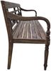 Massive Teakholz Sitzbank CHRISTOS 150cm brown Outdoor Gartenbank Holzbank Bild 4