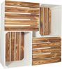 CHICCIE 3 Set Holzkiste Grete Weiß Geflammt - Obstkiste Dekokiste Weinkiste Bild 4