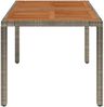 vidaXL Gartentisch mit Holzplatte Grau 90x90x75 cm Poly Rattan 319898 Bild 4