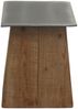 Hocker HWC-L76, Sitzhocker Holzhocker, Industrial Massiv-Holz MVG-zertifiziert, natur mit Metall-Optik Bild 5