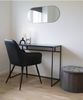 Moderner Spiegel ORLONA schwarz oval ca. 50x80 cm Metall Bild 3