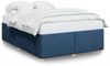 vidaXL Bettgestell ohne Matratze Blau 140x200 cm Stoff 3284742 Bild 2