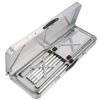 Casaria Campingtisch Set Klapptisch 2 Bänke 3 tlg, Aluminium weiß, 90 x 60 x 70 cm Bild 4