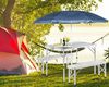 Casaria Campingtisch Set Klapptisch 2 Bänke 3 tlg, Aluminium weiß, 90 x 60 x 70 cm Bild 2