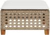 vidaXL Gartenhocker mit Kissen Beige 63,5x56x32 cm Poly Rattan 365934 Bild 4