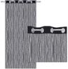 Arsvita Fadenvorhang Metallik-Optik mit Ösen, Türvorhang 140x250cm (Schwarz) Bild 2