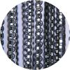 Arsvita Fadenvorhang Metallik-Optik mit Ösen, Türvorhang 140x250cm (Schwarz) Bild 5