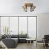 JUST LIGHT 11583-79 Deckenleuchte Green Michel 4-flammig Eiche Stoffschirme Grau Bild 3