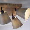 JUST LIGHT 11583-79 Deckenleuchte Green Michel 4-flammig Eiche Stoffschirme Grau Bild 4