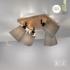 JUST LIGHT 11583-79 Deckenleuchte Green Michel 4-flammig Eiche Stoffschirme Grau Bild 2