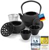 Dimono Teekanne Gusseisen Teebecher Teetassen, (Traditionelles Tee-Set), Emaille Bild 4