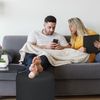 Relaxdays Beistelltisch mit Hocker schwarz Bild 4