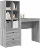 vidaXL Schreibtisch mit Schubladen mit Regal 2 pcs Graues Sonoma 3337310 Bild 3