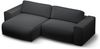 Micadoni Ecksofa Victor 3-Sitzer Links Strukturierter Stoff Anthrazit Bild 3