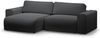 Micadoni Ecksofa Victor 3-Sitzer Links Strukturierter Stoff Anthrazit Bild 2