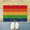 Relaxdays Fußmatte Kokos Regenbogen Bild 3
