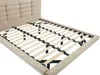 Vente-unique - NISATIO Bett Stoff Beige - B 219 cm x H 107 cm x L 186 cm Bild 5