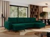 U-förmige Ecksofa, XXL Universalecke mit losen Kissen zum Wohnzimmer, Bettkästen und Schlaffunktion, schwarze Metallbeine - AXEL U - Dunkelgrün Velours Bild 3