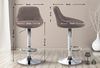 Barhocker FALON - Stoff Taupe 46x49x83 cm Silber | Barstuhl Mit Lehne Drehbar Tresenhocker Tresenstuhl Kneipenhocker Kneipenstuhl Bild 2